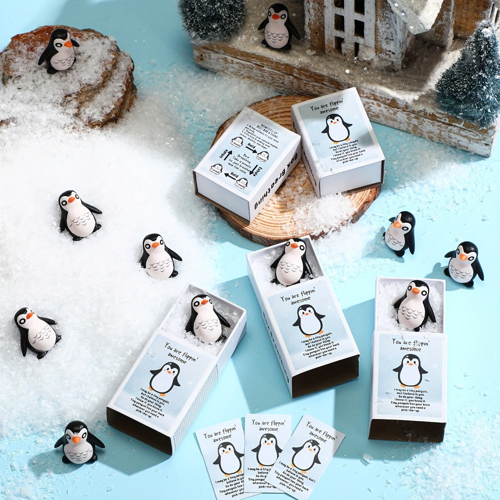 Emotional Support Penguin Resin Cards 36 Sets, Positive Affirmation Appreciation Gifts for Teachers Volunteers Employees Coworkers