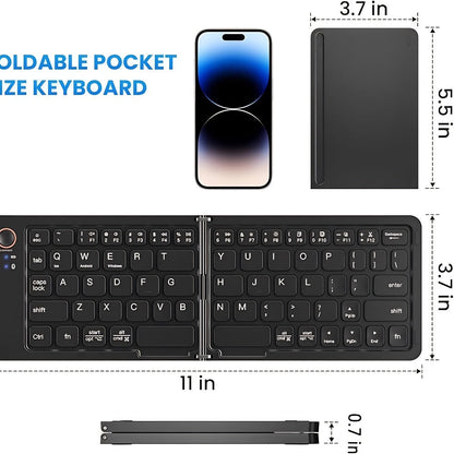 7.3mm Ultra-Slim Magnetic Wireless Keyboard Rechargeable Foldable Compact Bluetooth Keyboard for an Everyday Personal Care Routine