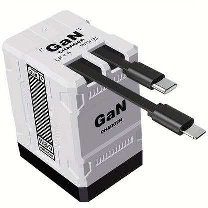 GaN Wall Charger 120W Fast with Retractable Built-In Cable & Foldable Plug for an Everyday Personal Care Routine
