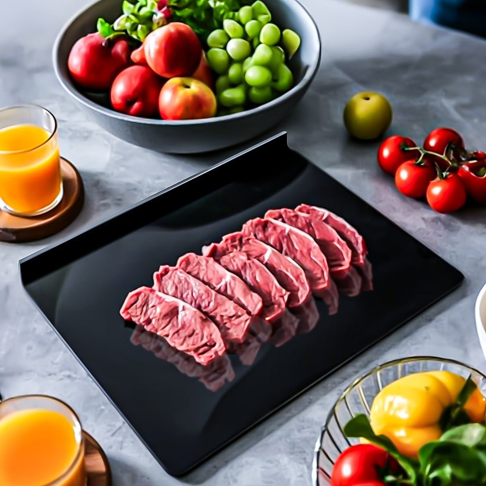 Acrylic Cutting Board Large Anti-Slip 17x23 Inch – Clear & Black Countertop Protector for Kitchen & Restaurant