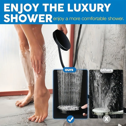 Rain Shower System with Handheld Shower Head, High Pressure Rainfall Showerhead Combo Copper Diverter Anti-Clog 8 10 12 Inch
