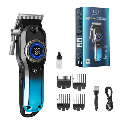 Hair Clipper LQT Blue Multi-Tool Grooming Set Options with Digital Displays, USB Charging and Guide Combs