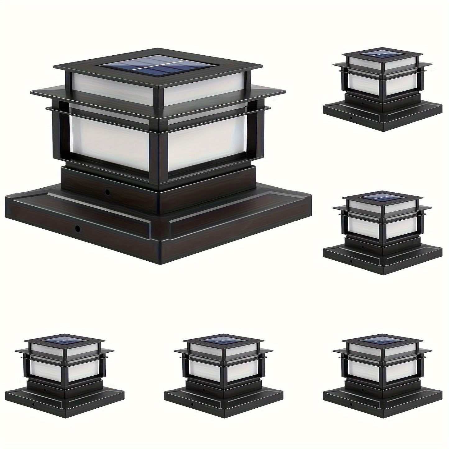 Solar Post Cap Lights for Fence Deck 6 Pack - Outdoor Bright LED for Garden Porch Patio Stair for an Everyday Personal Care Routine