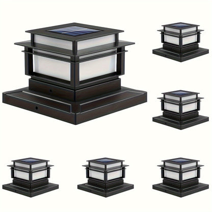 Solar Post Cap Lights for Fence Deck 6 Pack - Outdoor Bright LED for Garden Porch Patio Stair for an Everyday Personal Care Routine