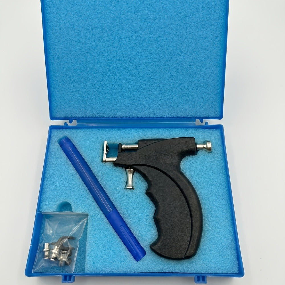 Ear Piercing Gun Kit with 24pcs Stainless Steel Studs, Professional Self Piercing Tool for Ear & Nose with Marking Pen