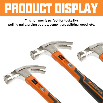Claw Hammer & 700-Piece Nail Kit, 8oz or 16oz Forged Steel Magnetic Hammer with Galvanized Picture Hanging & Finishing Nails