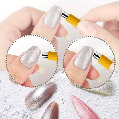 Cat Eye Gel Polish Kit 14Pcs Magnetic UV Nail Polish Set with Magnet Pen, 3D Shimmer Cat Eye Nail Art