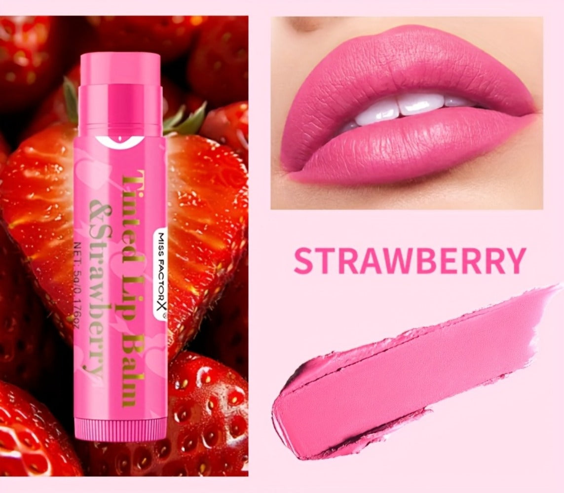 MISS FACTOR 30-Piece Tinted Lip Balm Set with Capped Tubes Organized into Six Color Groups