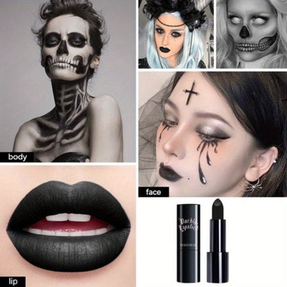 Black Matte Lipstick Set 3 Pack, for Makeup, Travel and Everyday Vanity Use, with the Listed Configuration