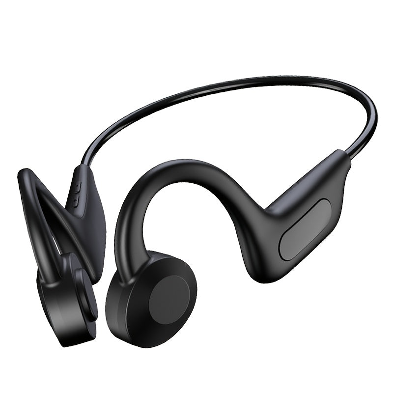 Open Ear Air Conduction Headphones Wireless, Mosyxe Sport Earphones with Noise Cancelling Mic, Seamless Bluetooth Pairing