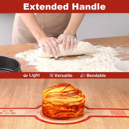 Silicone Bread Sling for Dutch Oven, 4pcs Reusable Baking Mat with Long Handles for Sourdough Bread, Nonstick Dough Transfer Liner