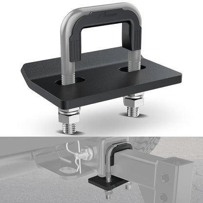 Trailer Hitch Tightener Anti Rattle Stabilizer 2 Inch Heavy Duty Steel U-Bolt with Rubber Cover Hitch Mount Wobble Eliminator for 2"