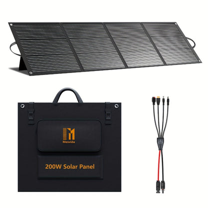 Foldable Solar Charger Panel 30W/60W/100W/200W – 18V MC4, Dual USB-A Quick Charge & USB-C PD 18W, Portable Solar Panel for Camping, RV