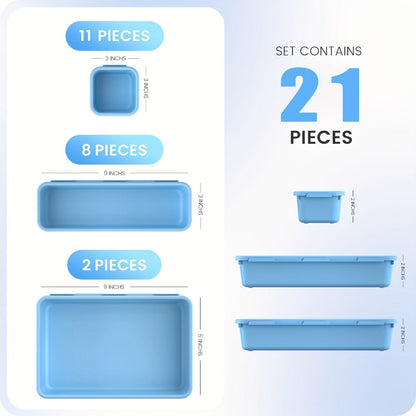 Tool Box Organizer Tray Dividers – 67 or 21 Pcs Toolbox Drawer Organizer Storage Trays for Rolling Tool Chest, Workbench Cabinet, Screws