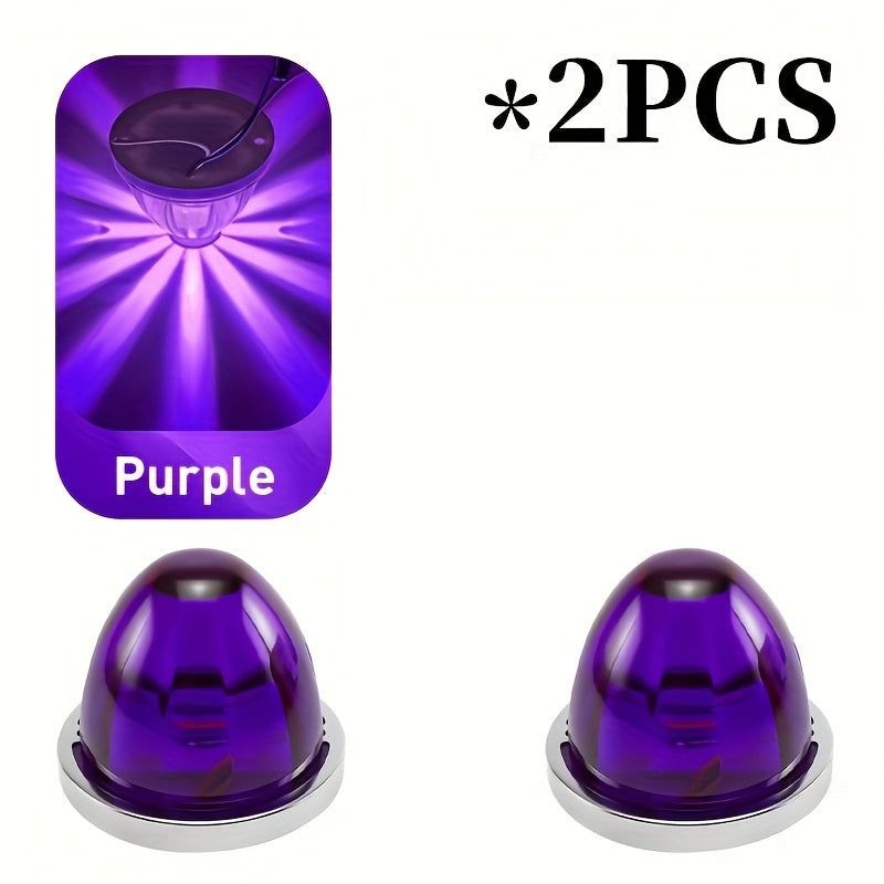 LED Side Marker Lights 2pcs Watermelon Shape Always-On Truck Side Indicator Lights Waterproof Easy Install for Semi-Trailers Boat Trailers