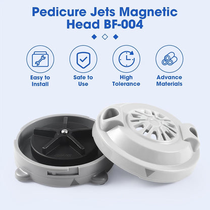 Pipeless Jet Motor Replacement for Pedicure Spa Chair – Magnetic Jet Head with Propeller & Cap, Model P153