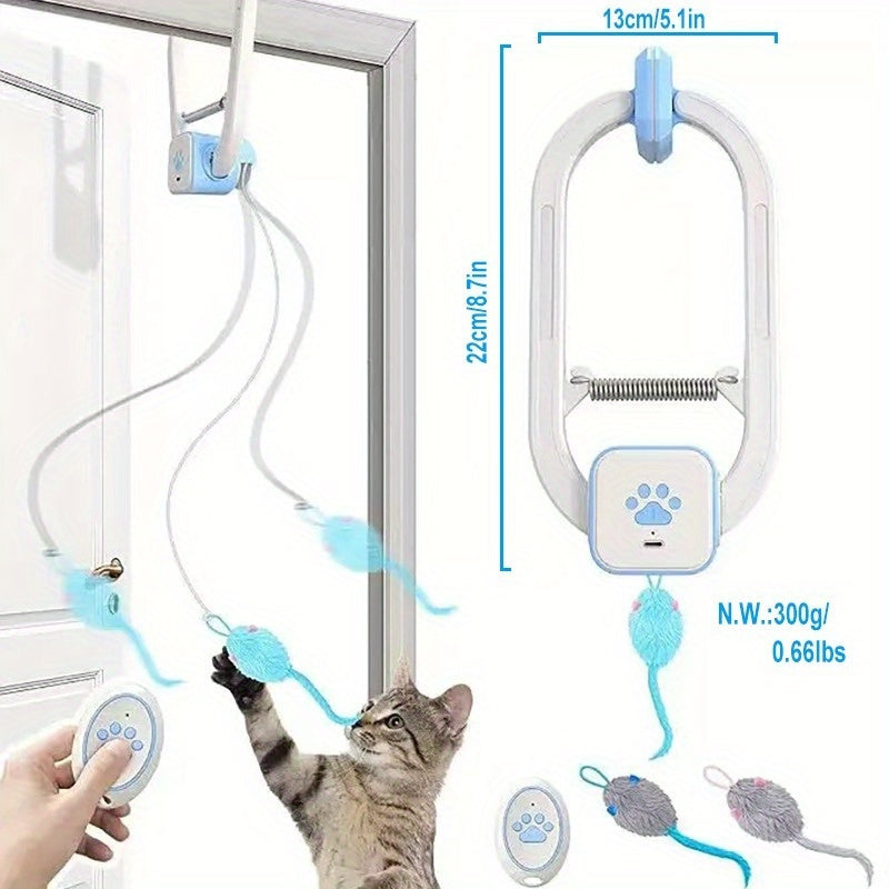 Remote Control Flying Bird Cat Toy Electric Automatic Drone with Hanging Motion Indoor Cat Enrichment Toy for Kittens Adult Cats Boredom