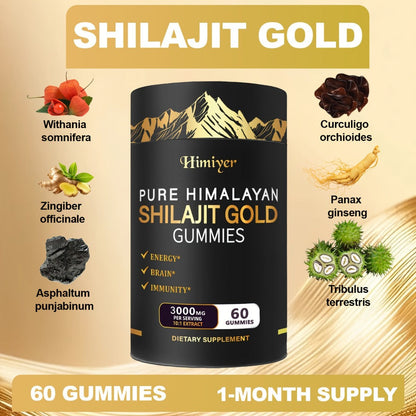 Shilajit Gummies 3000mg Pure Himalayan Shilajit with Ashwagandha Ginger & Deer Antler for Bath Time, Home Spa and Personal Care