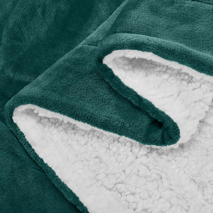 480GSM Sherpa Fleece Blanket, Double-Sided Heavy Throw for Couch, Bed & Travel, Reversible All Season