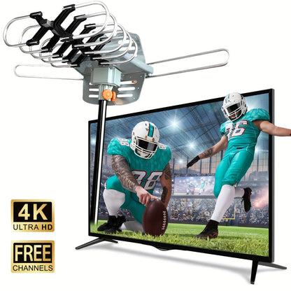 Installation Rod Outdoor TV Antenna 150 Mile Range – 2026 Long Range 4K 1080p HD, VHF UHF Signal, Weather Resistant