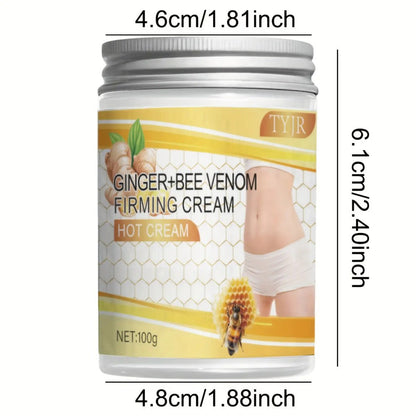 Body Cream Four 100g Jars with Ginger, Bee Venom, Aloe and Lavender for External Body Massage