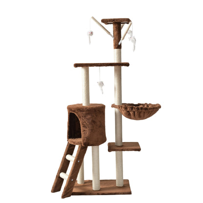 Cat Tree for Large Cats, Tower Multi-Level with Cat Bed, Condo & Sisal Scratching Post – 3 or 4 Tier Indoor Cat Tree for Large Cats