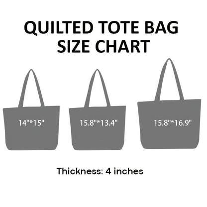 Quilted Tote Bag Large for Women & Men, Shoulder Bag for Travel Commute Shopping, for Beach Days, Travel and Everyday Carrying