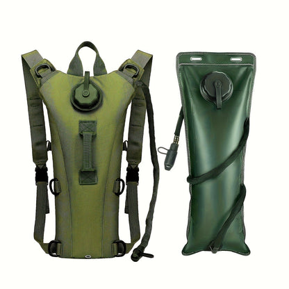 Water Bladder Backpack with 3L & 101.44oz BPA-Free Bladder – Oxford Cloth Hydration Pack for Hiking, Camping & Outdoor Adventures