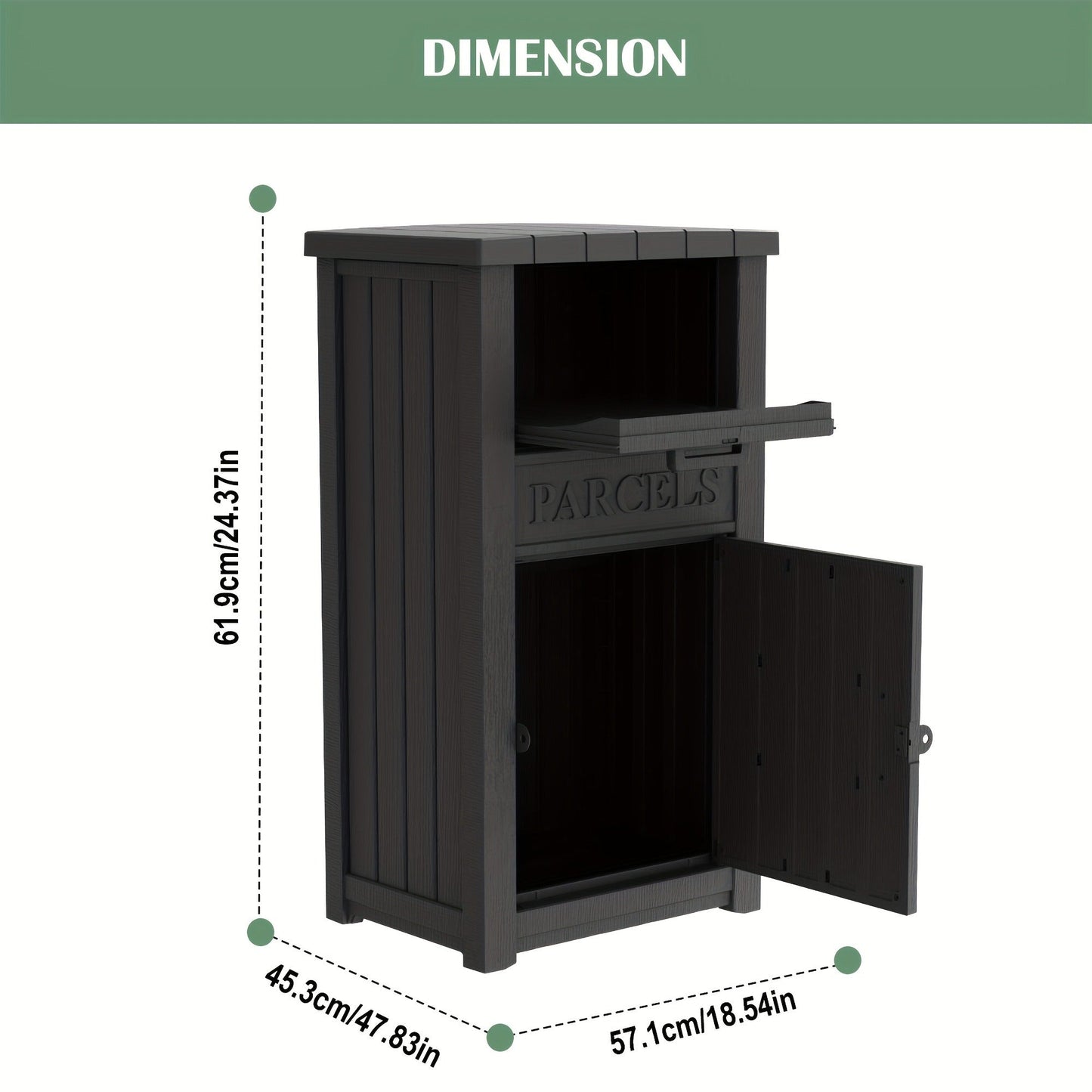 Lockable Outdoor Storage Box Waterproof Package Delivery Porch