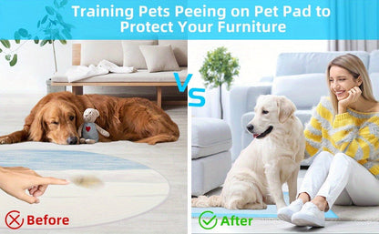 23.6-Inch Square Pet Training Pads with 50, 125 or 300-Piece Pack Options in Blue and White