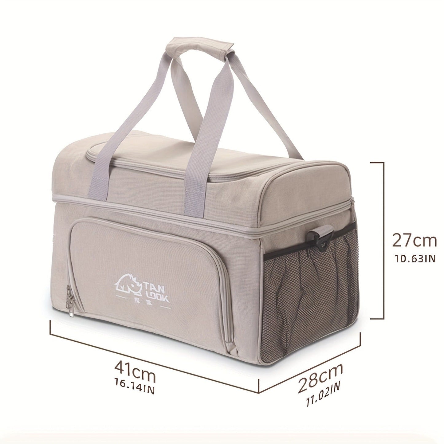 Insulated Picnic Basket Foldable Wicker with Cooler Box – Large Capacity Thermal Lunch Carrier Bag for Outdoor Camping, Beach & Picnics