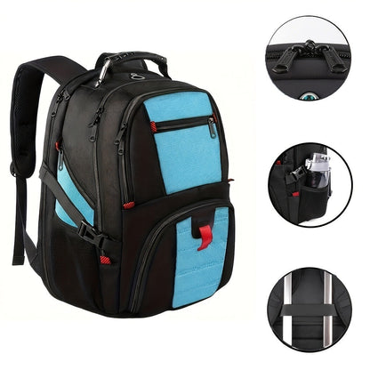 Large Laptop Backpack 50L – Fits 17 Inch Computer, Airline Approved Carry On, 3-Compartment Travel & College Backpack for Men Women | 8