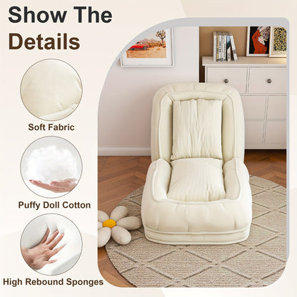 Human Dog Bed for Adults & Pets – Foldable Lazy Sofa Bed with 5 Adjustable Positions, High-Resilience Sponge, Breathable Corduroy
