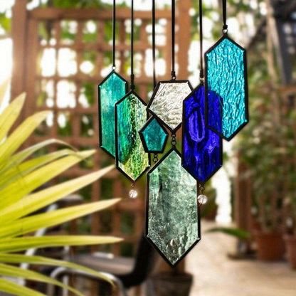 Glass Rainbow Suncatcher Hanging Ornament – Crystal Prism Window Sun Catcher for Garden, Patio & Home Decor