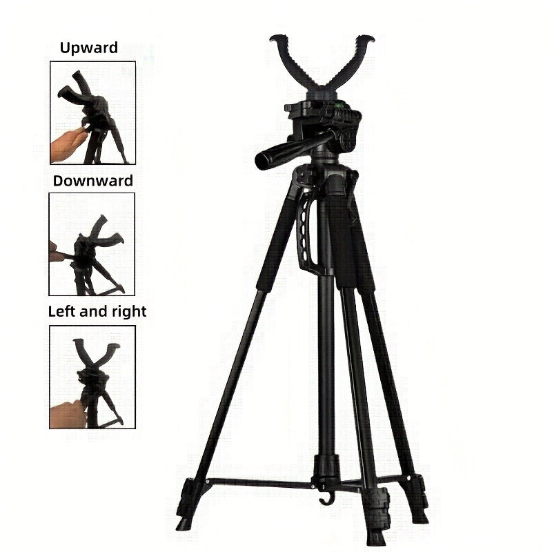 Adjustable V-Shape Shooting Tripod Stand 21-59 Inch, Heavy Duty Rifle Gun Rest Tripod for Outdoor Hunting Shooting Practice Photography