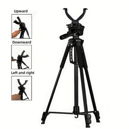 Adjustable V-Shape Shooting Tripod Stand 21-59 Inch, Heavy Duty Rifle Gun Rest Tripod for Outdoor Hunting Shooting Practice Photography