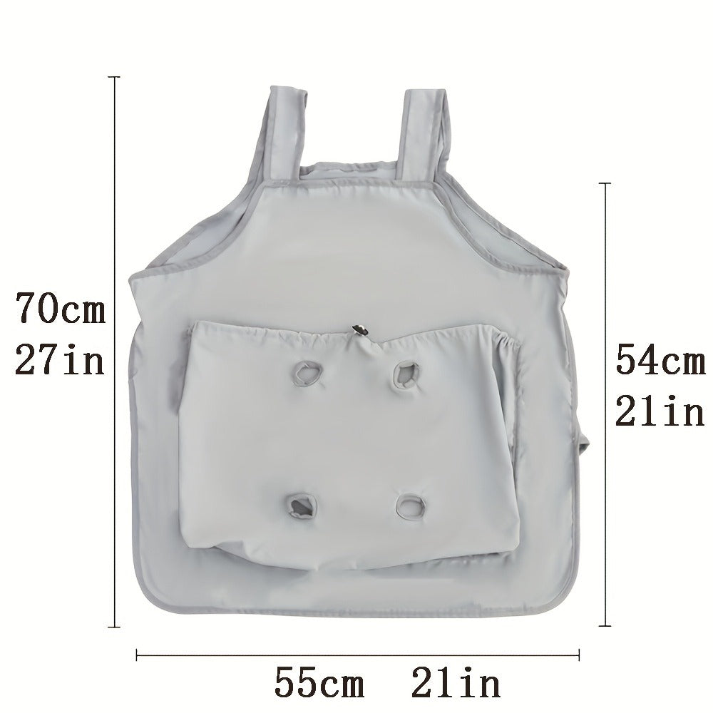 Cat Grooming Apron Restraint Bag with 4 Fixed Holes – Breathable Anti-Scratch Cat Bathing Bag for Nail Trimming, Ear Cleaning & Grooming