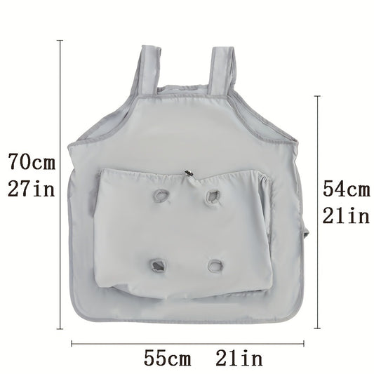 Cat Grooming Apron Restraint Bag with 4 Fixed Holes – Breathable Anti-Scratch Cat Bathing Bag for Nail Trimming, Ear Cleaning & Grooming