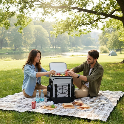 Insulated Cooler Backpack Leakproof Thermal Lunch Bag, Large Capacity Waterproof Cooling Rucksack for Camping, Hiking, Picnic & Beach