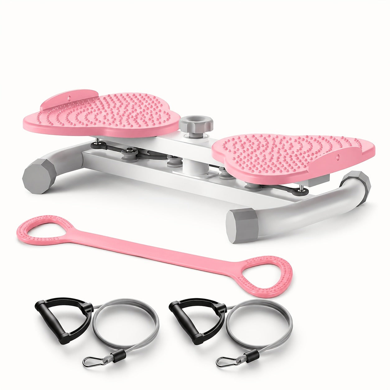 Fitness Equipment Waist Twist Platform with Figure-Eight Resistance Tubes Display and Three Colors