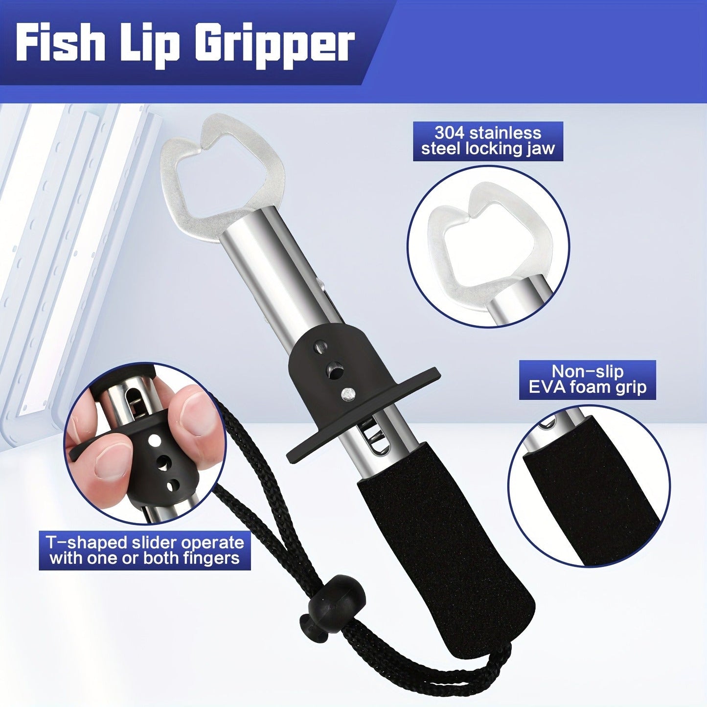 Fishing Tool Set 6pcs – Pliers, Fish Lip Gripper, Scale, Hook Remover, Saltwater & Freshwater Tackle Accessories Kit for Anglers