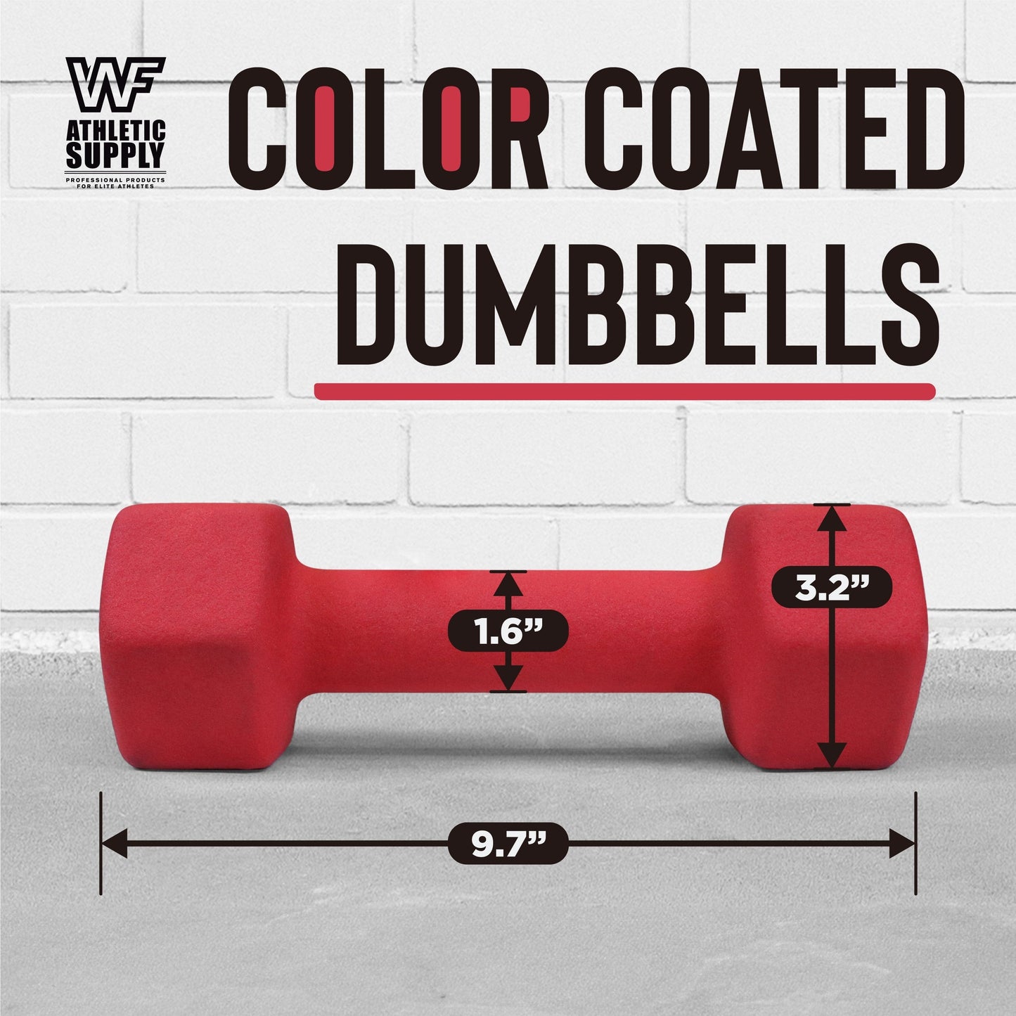 Neoprene Dumbbells Pair with Non-Slip Hex Shape – Color-Coded Hand Weights for Women & Men, Strength Training, Home Gym & Aerobics