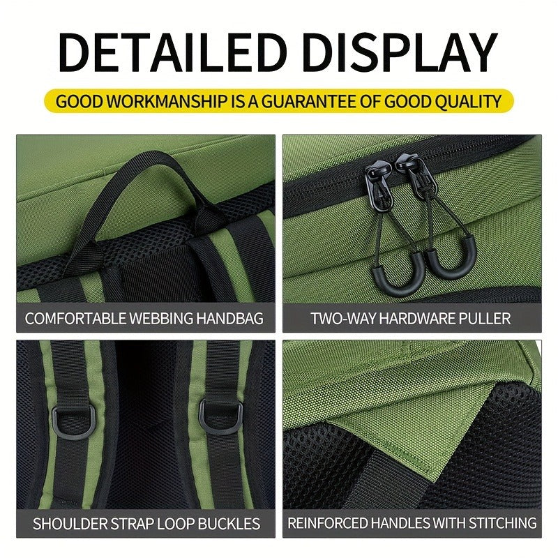 Fishing Backpack with Rod Holder 45L – Large Capacity Outdoor Tackle Bag, Waterproof Travel Shoulder Pack for Fishing Camping Hiking