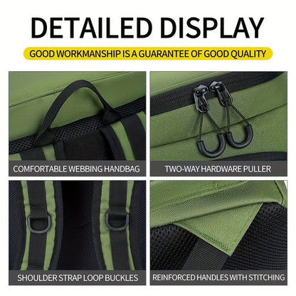 Fishing Backpack with Rod Holder 45L – Large Capacity Outdoor Tackle Bag, Waterproof Travel Shoulder Pack for Fishing Camping Hiking