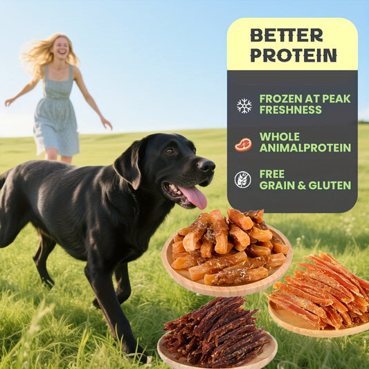 Training Treats, Duck Jerky Dog Treats – Chicken-Wrapped Sweet Potato Sticks, Chewy Long Lasting Chews for Small Medium Large Dogs