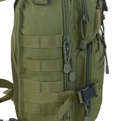 Multi-Pocket Tactical Chest Sling Bag with Adjustable Shoulder Strap in Black, Fern Green or Khaki