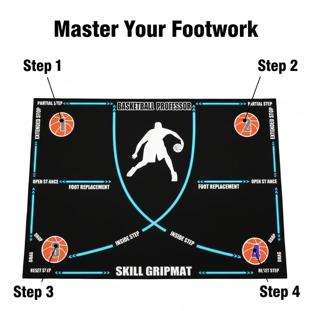 Basketball Footwork Training Mat, Anti-Slip & Step Guidance