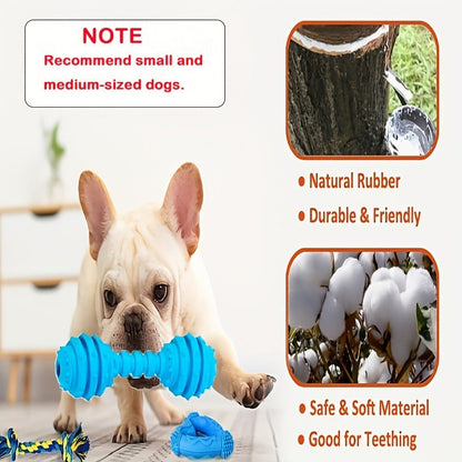 Dog Toy Assorted Puppy Bundle with Random Chew, Rope, Treat Ball and Squeaky Mix in 3 or 12 Pieces