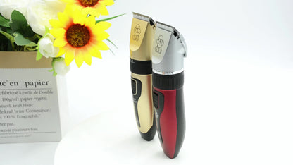 Pet Grooming Clippers Rechargeable with LED Display – Cordless Electric Dog Cat Hair Clipper, Detachable Blades 4 Guide Combs Low Noise
