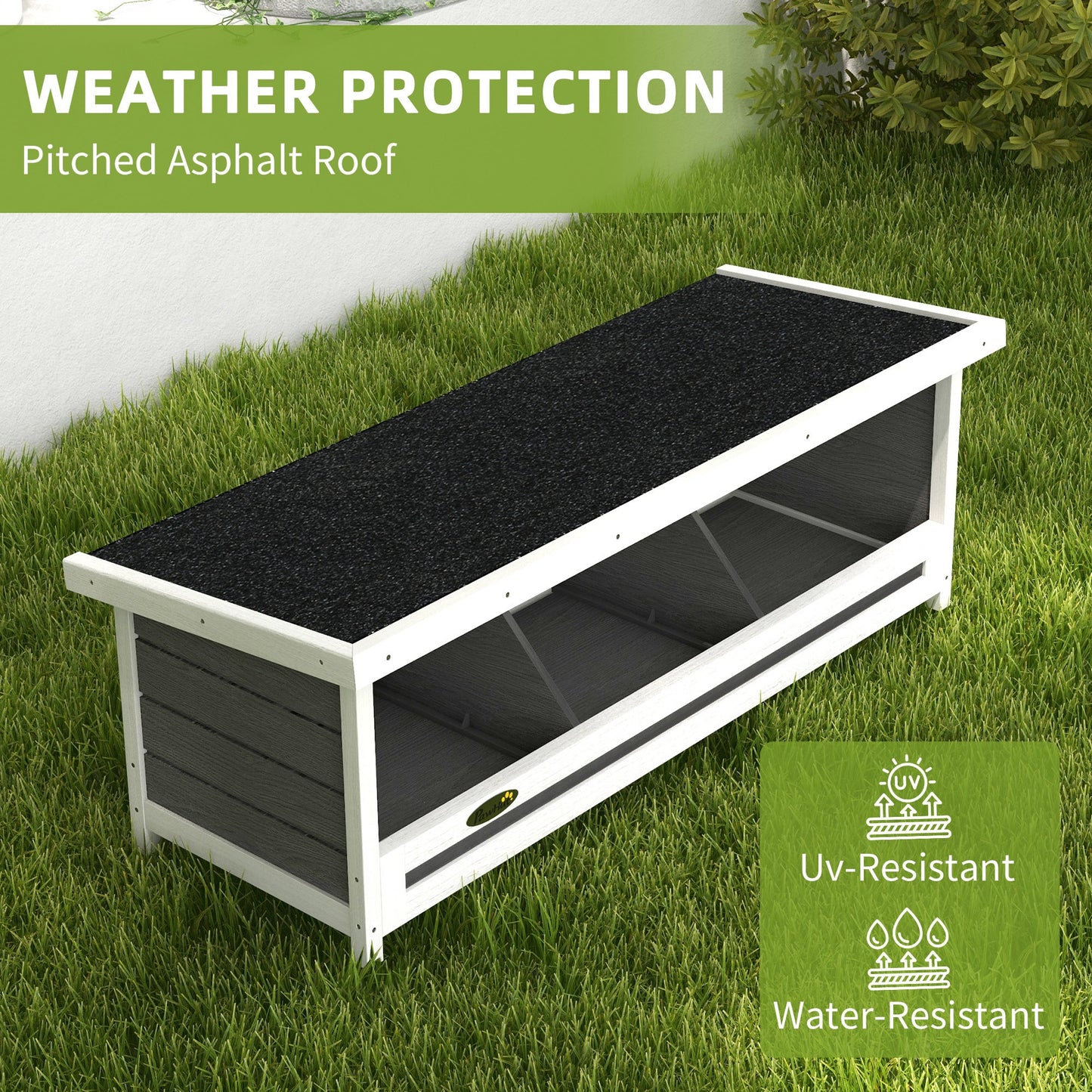 Chicken Nesting Box 3 Hole Wood Laying Box with Asphalt Roof for Hens, Indoor Outdoor Chicken Coop Nesting Boxes Fits Up to 3 Chickens